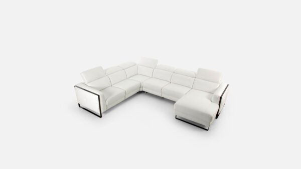 Canapé d'angle chaise longue cuir BRADLEY – Image 7
