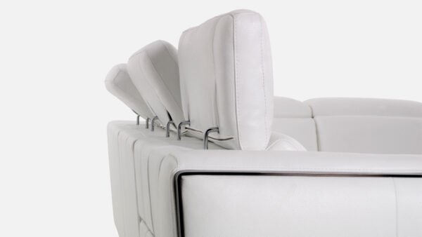 Canapé d'angle chaise longue cuir BRADLEY – Image 5