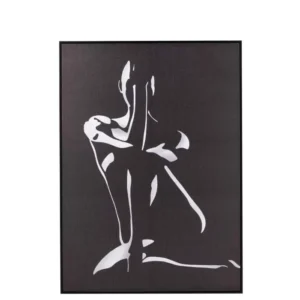 Tableau Déco "Femme" 82x122cm Blanc & Noir