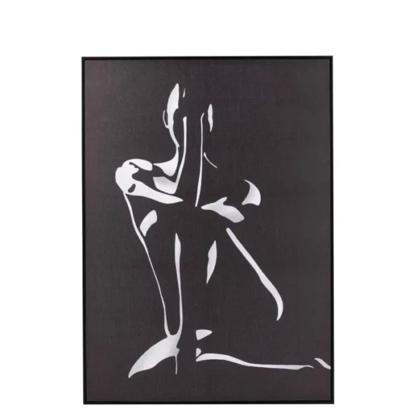Tableau Déco "Femme" 82x122cm Blanc & Noir
